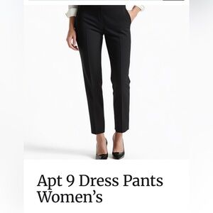 Apt. 9 Women's Black Dress Pants